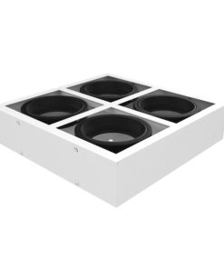 BOX4 ARTEF. EXTERIOR 4L GU10 P/AR111 BLANCO DIMENS.:A:380mm–L:380mm–H:90mm