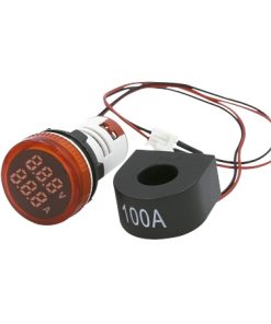VOLTIMETRO - AMPERIMETRO DIGITAL Ø22MM ROJO TENSION 50/500Vca