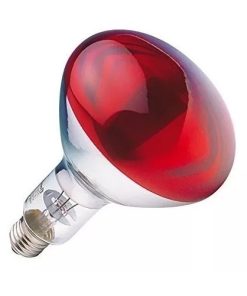 LAMPARA INFRARROJA 150W VIDRIO ROJO E27