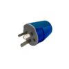 FICHA MACHO 3 PERNOS CHATOS AZUL HEAVY DUTY (K3)