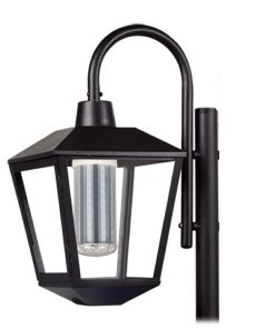 FAROL DE JARDIN 1 LUZ CON COLUMNA 2,5mts DE LARGO NEGRO