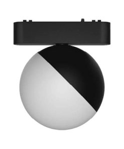 APLIQUE ESFERICO DIFUSOR 10W 2700K 120º NEGRO P/RIEL SKYLINE