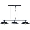 COLGANTE CHAPA ECO Ø33CM 3 LUCES NEGRO C/REGLETA 97CM