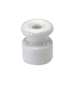 AISLADOR - CARRUCULA PORCELANA BLANCA