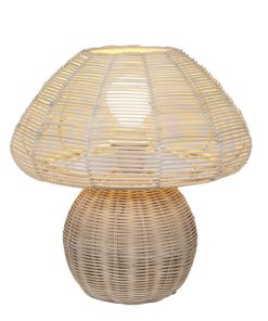 VELADOR RATTAN CON PANTALLA TIKKA-19 D23X28CM