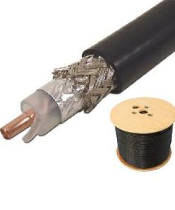 BOBINA DE CABLE COAXIL RG6 NEGRO