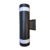 APLIQUE BIDIRECCIONAL GLASS EXTERIOR CILINDRO NEGRO P/GU10