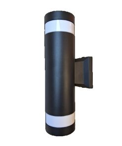 APLIQUE BIDIRECCIONAL GLASS EXTERIOR CILINDRO NEGRO P/GU10
