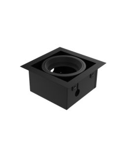 BOX1 ARTEF. EMBUTIR 1L GU10 P/AR111 NEGRO HUECO:A:170mm–L:170mm