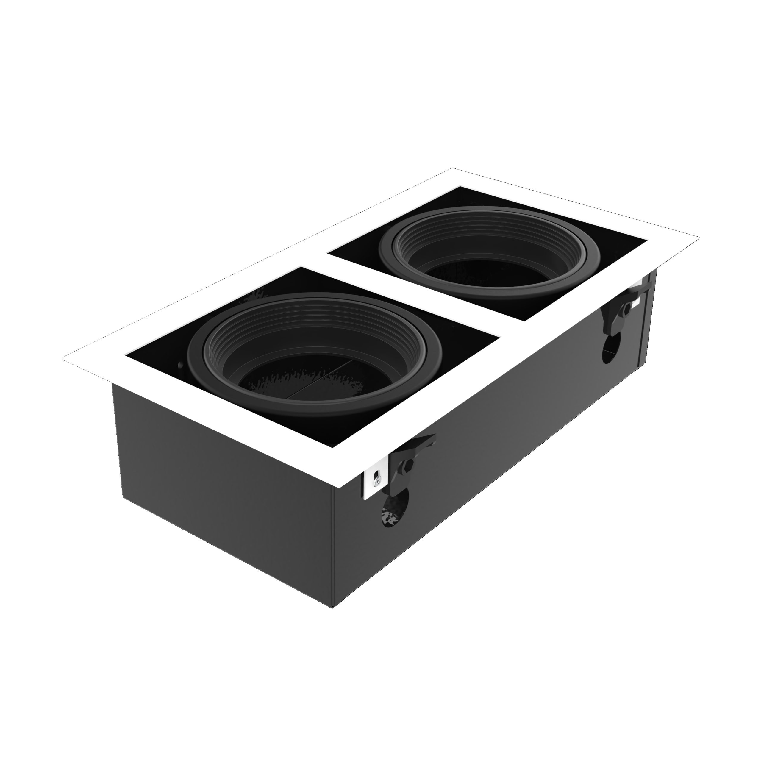 BOX2 ARTEF. EMBUTIR 2L GU10 P/AR111 BLANCO HUECO:A:170mm–L:370mm