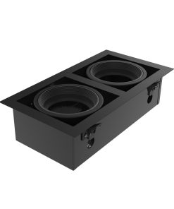 BOX2 ARTEF. EMBUTIR 2L GU10 P/AR111 NEGRO HUECO:A:170mm–L:370mm