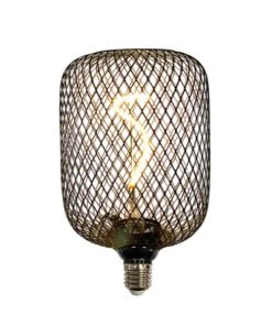 LAMPARA MESH BLACK CUBO 4W CALIDA FILAMENTO