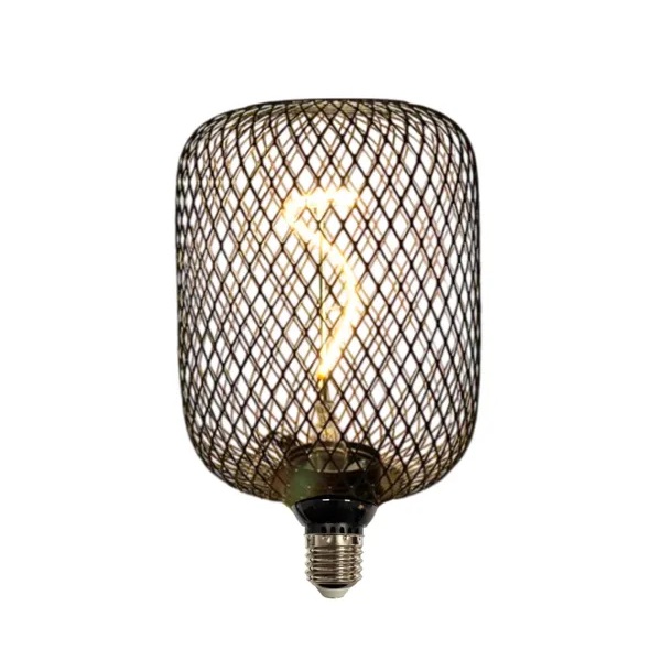 LAMPARA MESH BLACK CUBO 4W CALIDA FILAMENTO