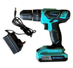 TALADRO PERCUTOR 13MM 20V BAT DE 1.5Ah, CARGADOR 2A BASE ENERGY
