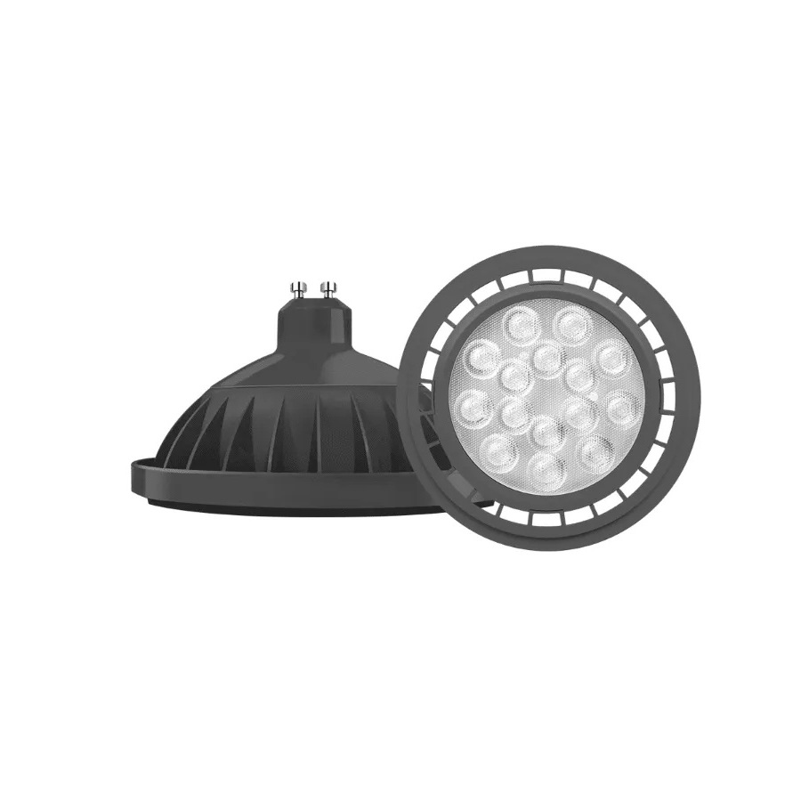LAMPARA AR111 ARO GRIS 15W GU10 25° MACROLED